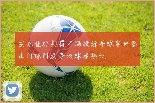 安永佳对判罚不满投诉手球事件泰山门球引发争议球迷热议